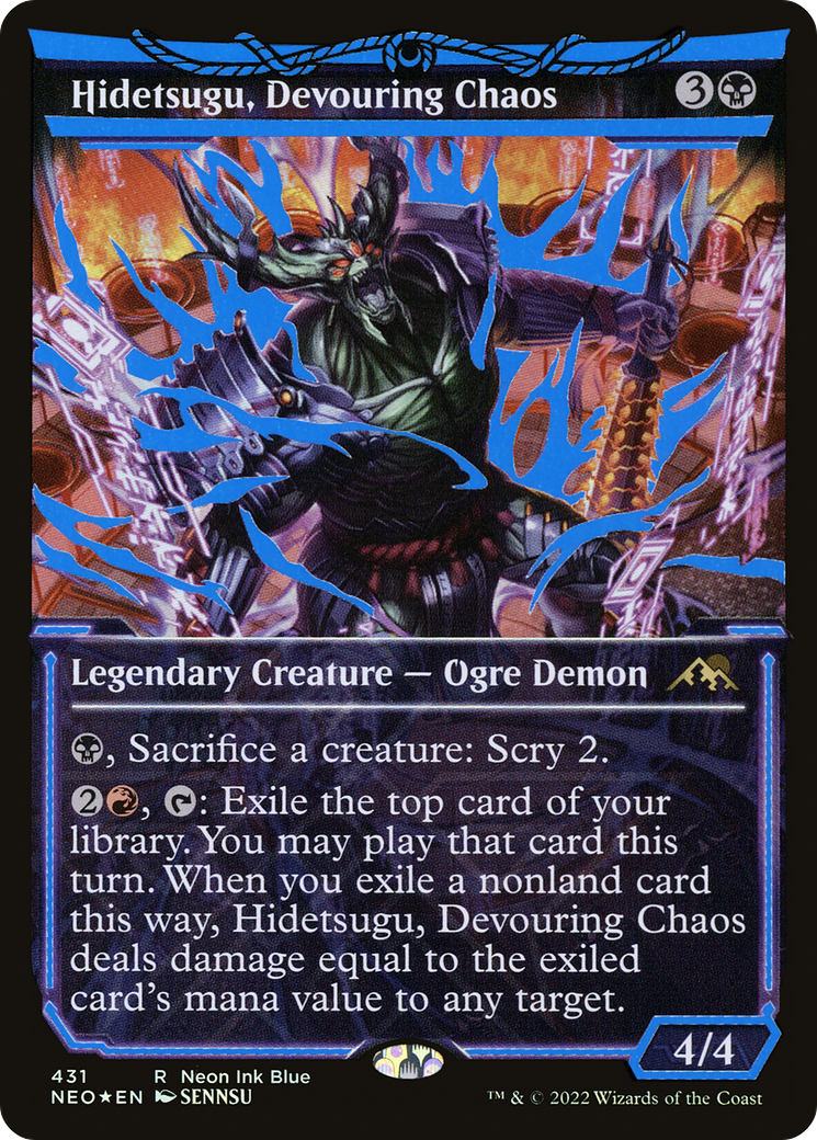 Hidetsugu, Devouring Chaos (431) (Showcase) (Blue) - Neon Ink