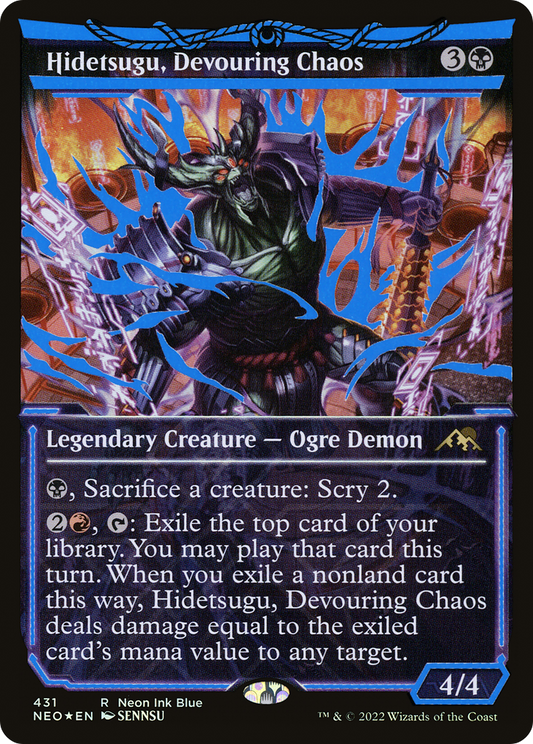 Hidetsugu, Devouring Chaos (431) (Showcase) (Blue) - Neon Ink