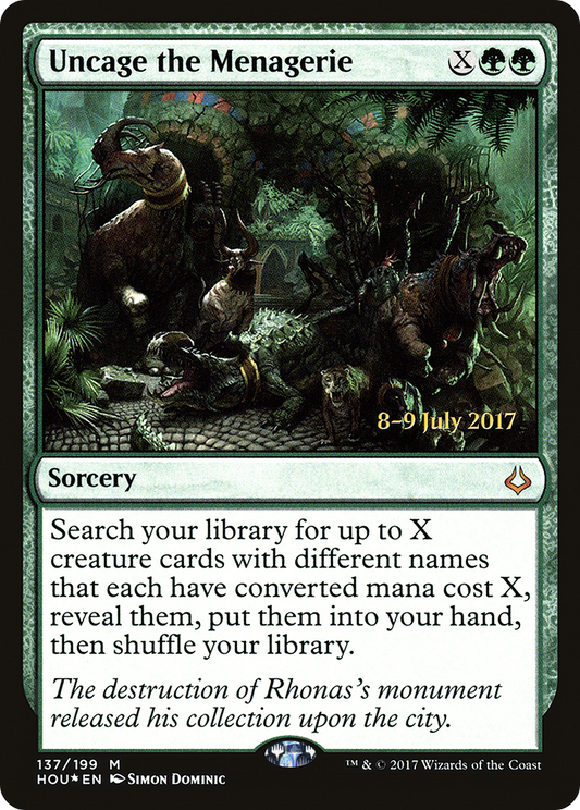 Uncage the Menagerie (137) (Prerelease) - Foil