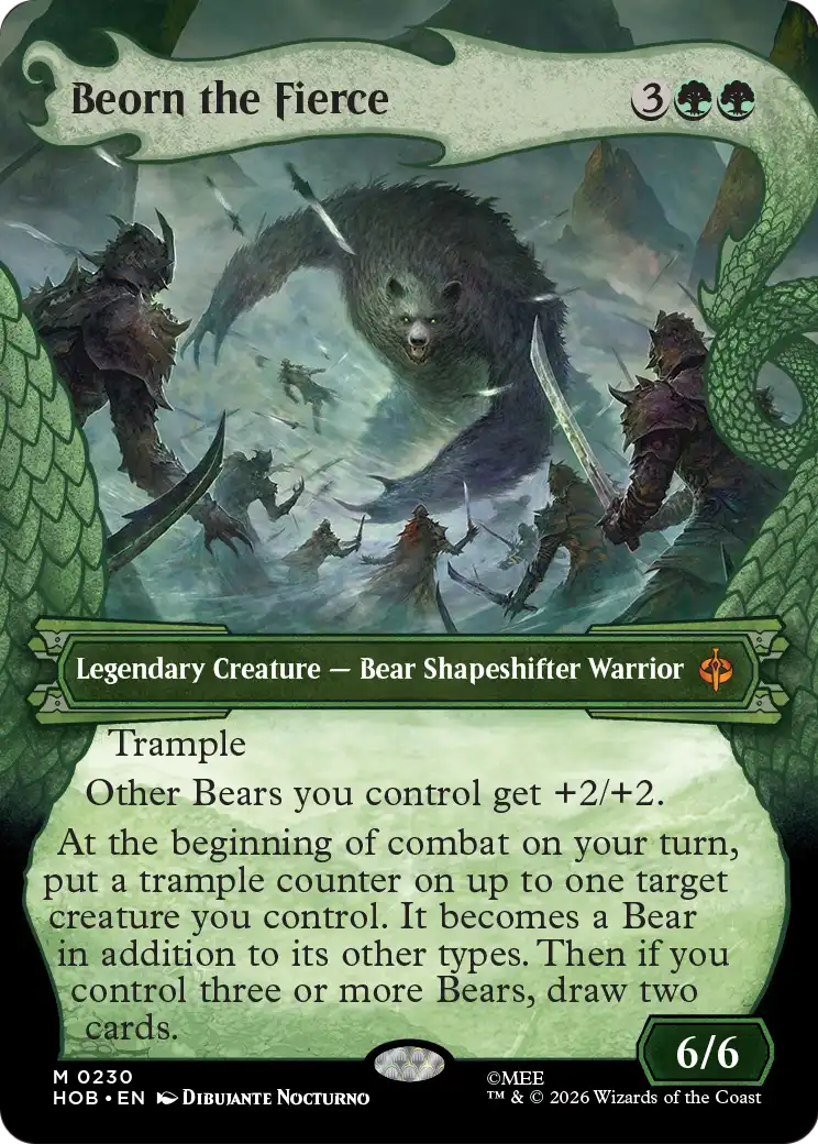 Beorn the Fierce (0230) (Borderless) (Dragon Hoard Frame) (HOB) - Foil