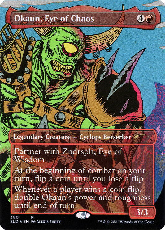 Okaun, Eye of Chaos (380) (Borderless) (Reversible) (SLD) - Foil