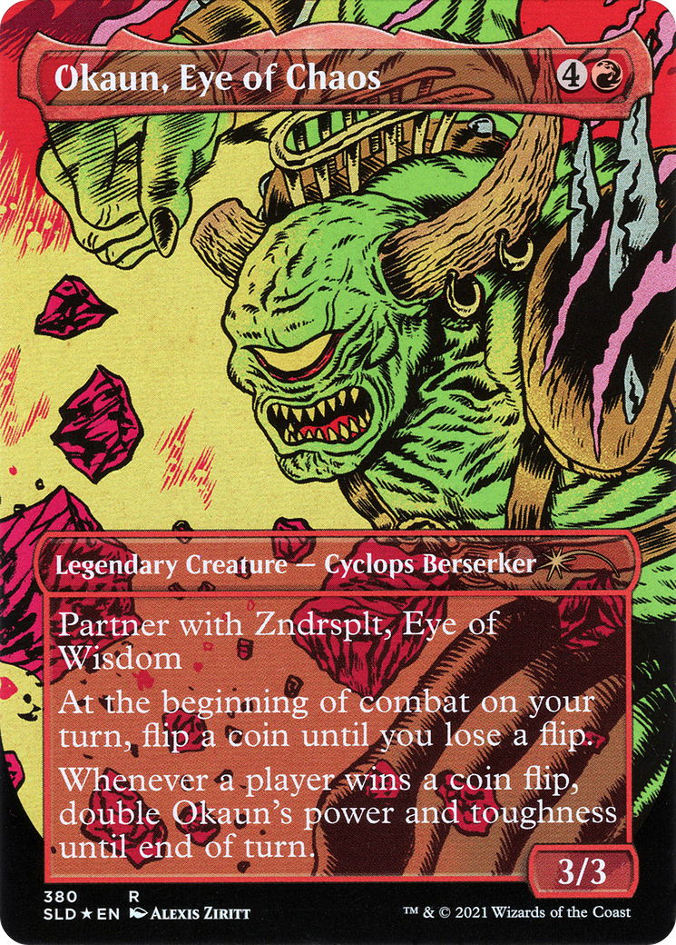 Okaun, Eye of Chaos (380) (Borderless) (Reversible) (SLD) - Foil