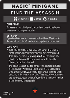 Magic Minigame: Find the Assassin (TACR)
