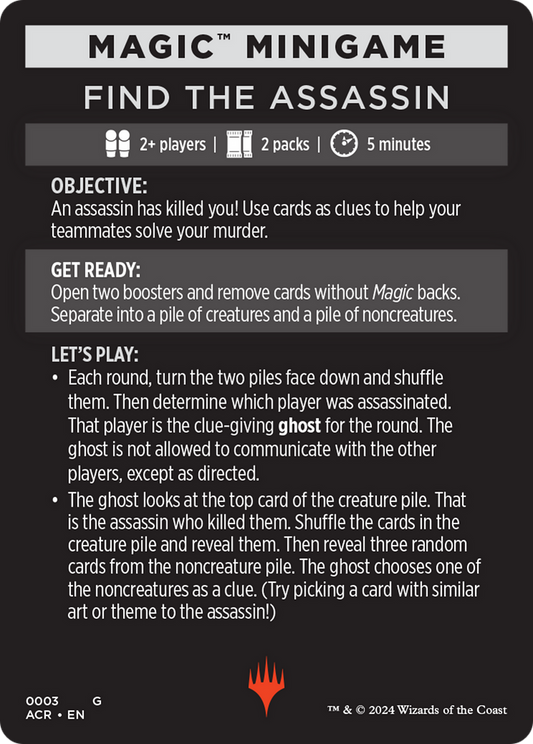 Magic Minigame: Find the Assassin (TACR)
