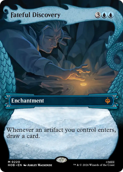 Fateful Discovery (0220) (Borderless) (Dragon Hoard Frame) (HOB) - Foil