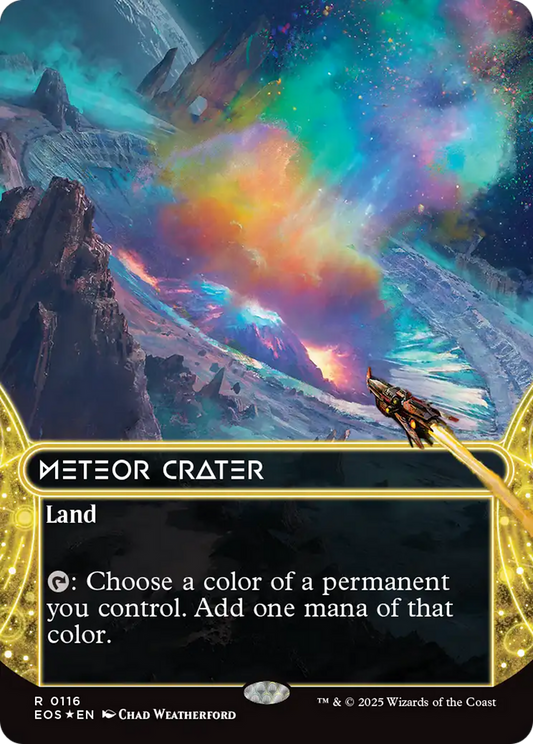 Meteor Crater (0116) (Borderless) - Galaxy Foil
