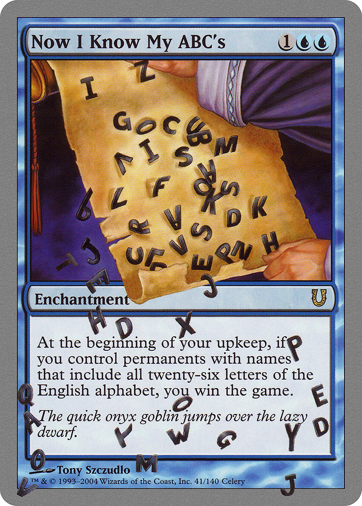 Now I Know My ABC's - Foil