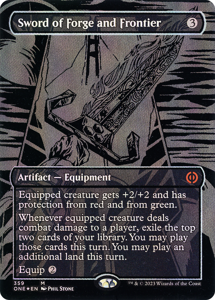 Sword of Forge and Frontier (359) (Borderless) - Oil Slick Raised Foil