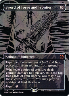 Sword of Forge and Frontier (359) (Borderless) - Oil Slick Raised Foil