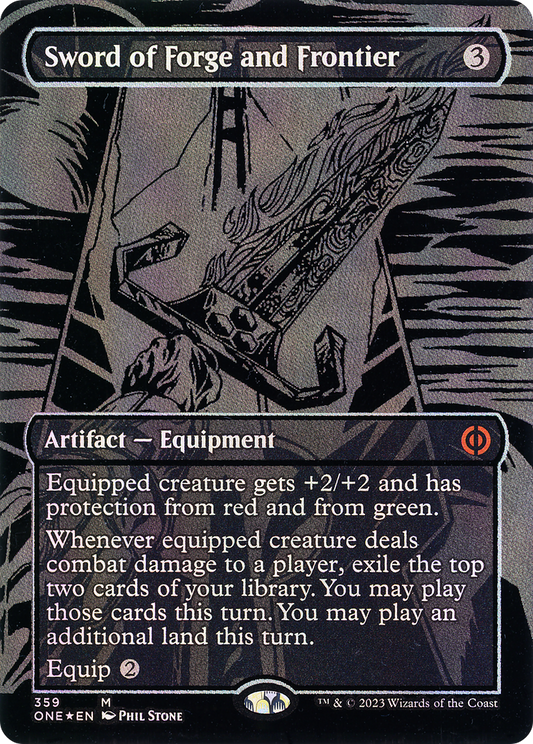 Sword of Forge and Frontier (359) (Borderless) - Oil Slick Raised Foil