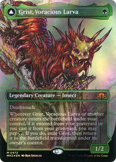 Grist, Voracious Larva // Grist, the Plague Swarm (0472) (Borderless) (MH3) - Textured Foil