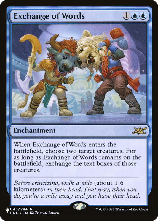 Exchange of Words (UNF-0045) (PLST)