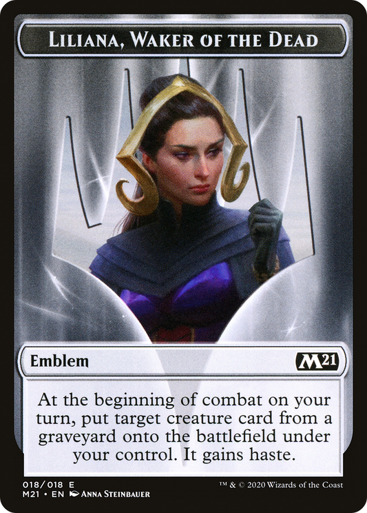 Liliana, Waker of the Dead Emblem (018)