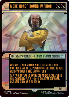Worf, Honor-Bound Warrior (0524) (Showcase) (TRK) - Surge Foil