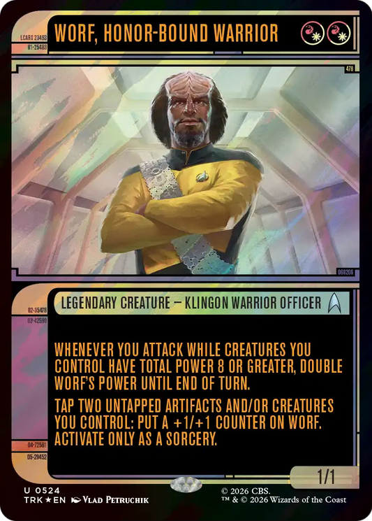 Worf, Honor-Bound Warrior (0524) (Showcase) (TRK) - Surge Foil