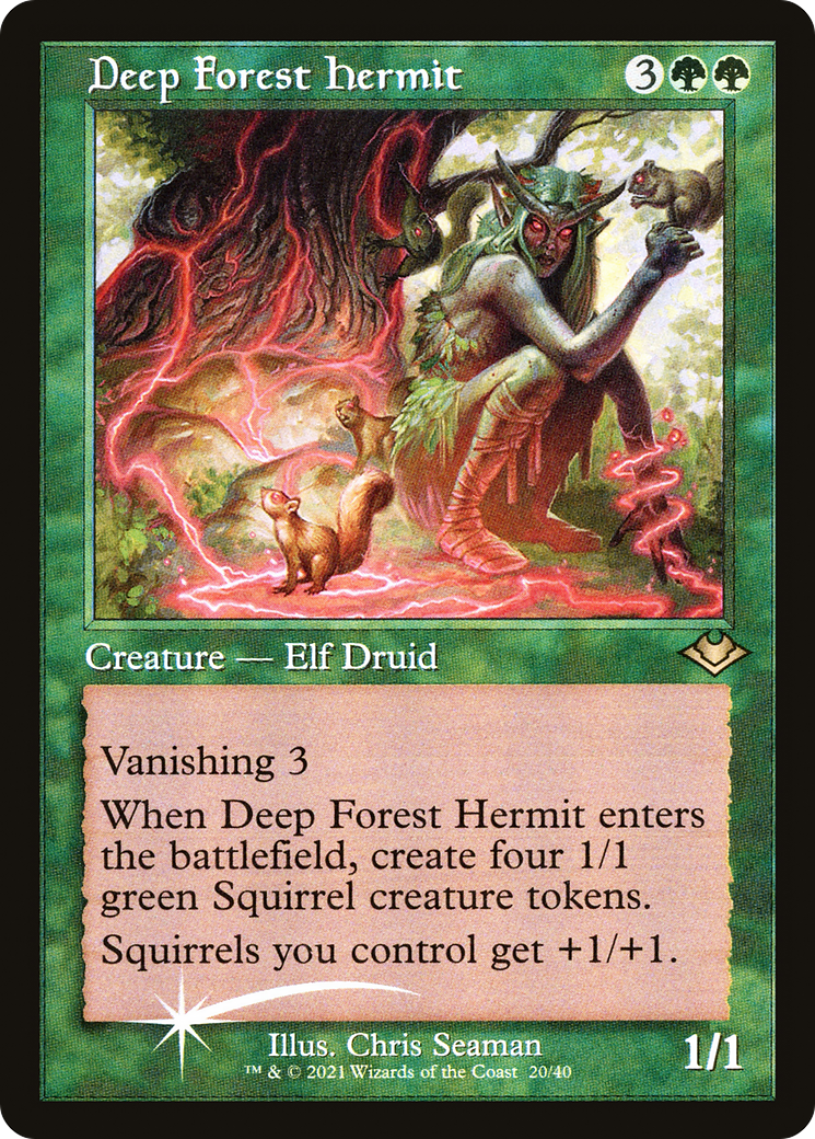 Deep Forest Hermit (020) (Retro Frame) - Foil Etched