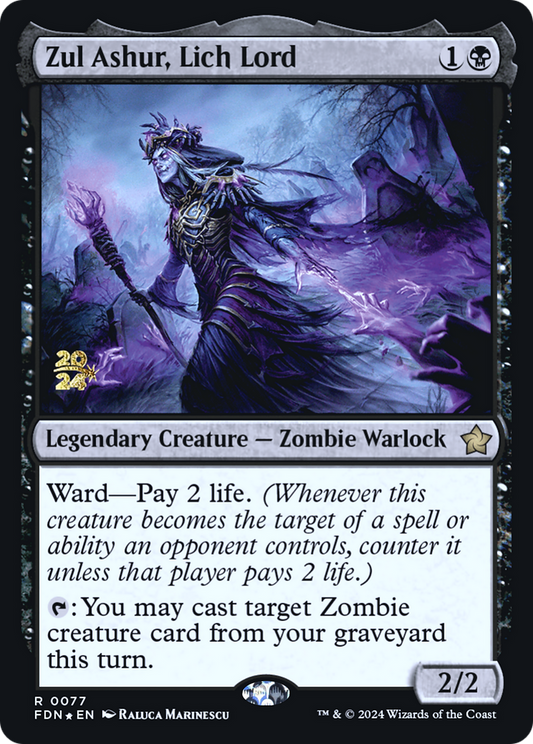Zul Ashur, Lich Lord (0077) (Prerelease) - Foil