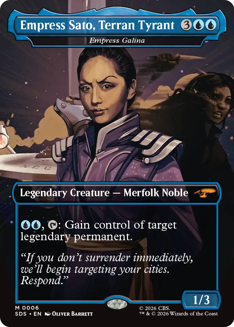 Empress Sato, Terran Tyrant [Empress Galina] (0006) (Borderless) (SDS) - Foil