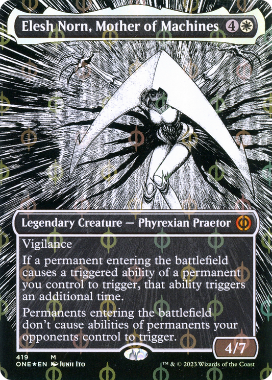 Elesh Norn, Mother of Machines (419) (Borderless) - Compleat Foil