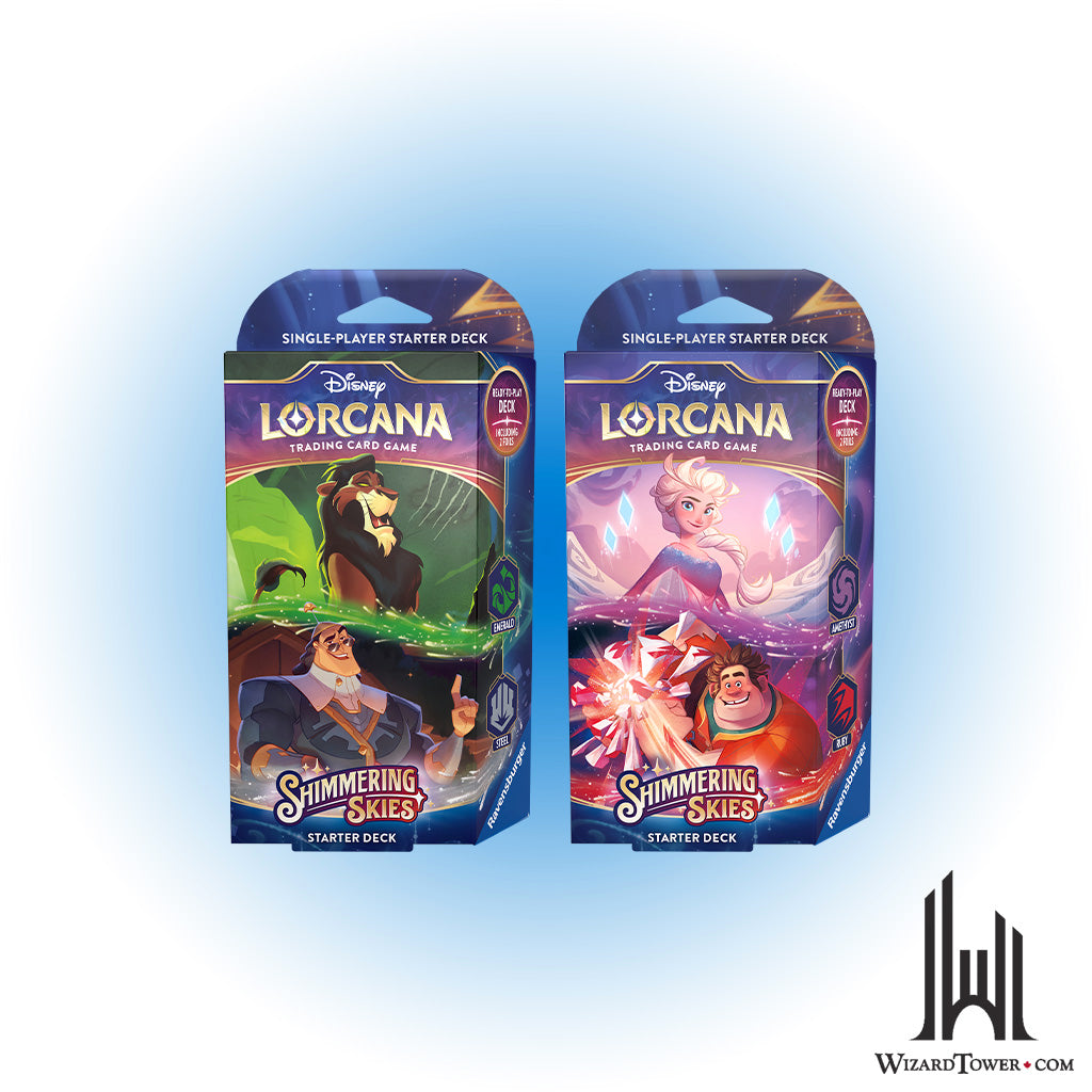 Disney Lorcana Shimmering Skies Starter Deck - Set of All 2