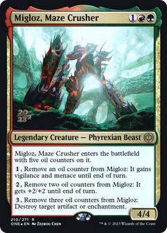 Migloz, Maze Crusher (210) (Prerelease) - Foil