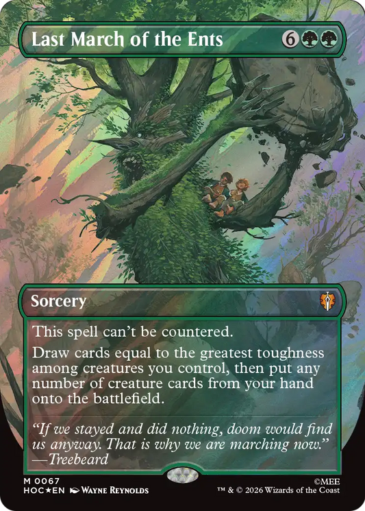 Last March of the Ents (0067) (Borderless) (HOC) - Surge Foil