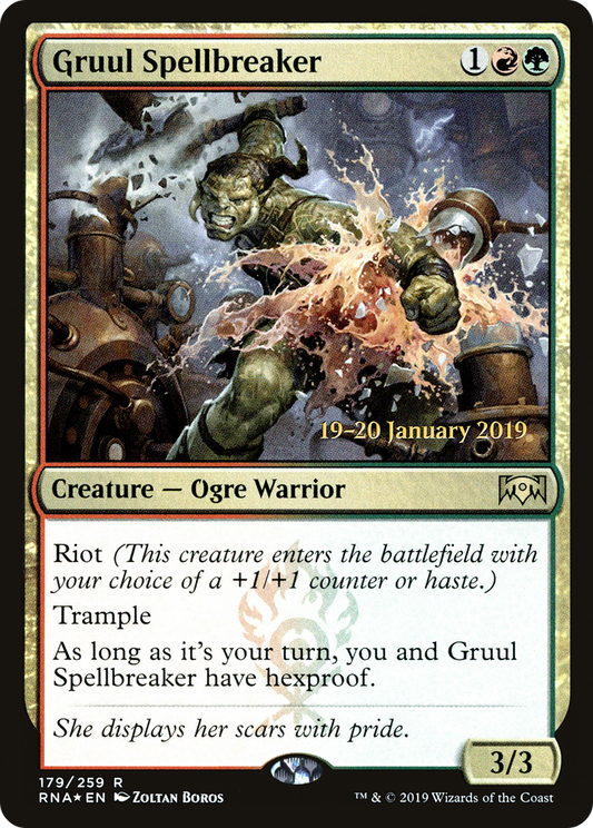 Gruul Spellbreaker (179) (Prerelease) - Foil