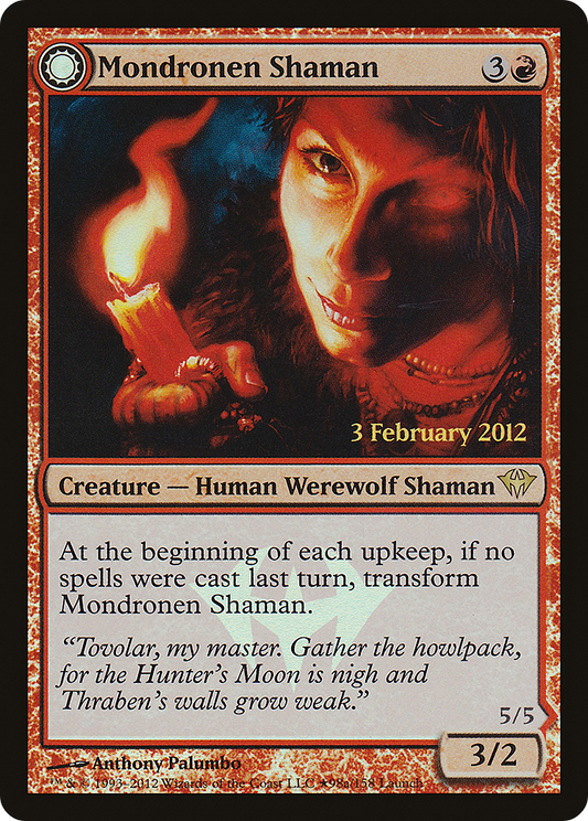 Mondronen Shaman (98a) // Tovolar's Magehunter (98b) (Launch) (PDKA) - Foil