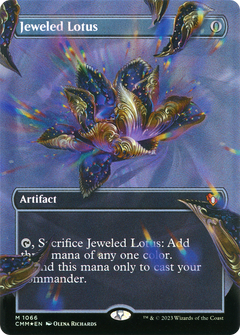 Jeweled Lotus (1066) (Borderless) - Textured Foil