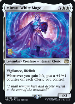 Minwu, White Mage (0026) (Prerelease) - Foil