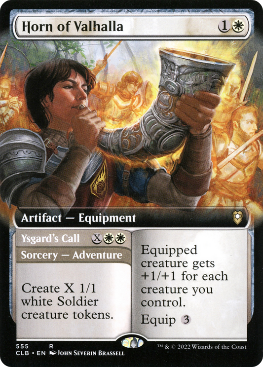Horn of Valhalla // Ysgard's Call (555) (Extended Art) - Foil