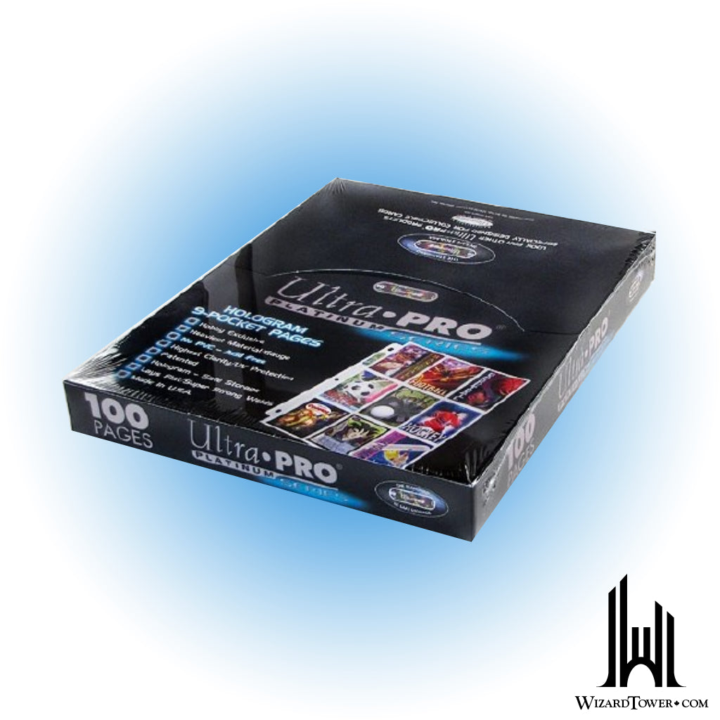 Card Holder Sheet - Platinum 9-Pocket Box of 100