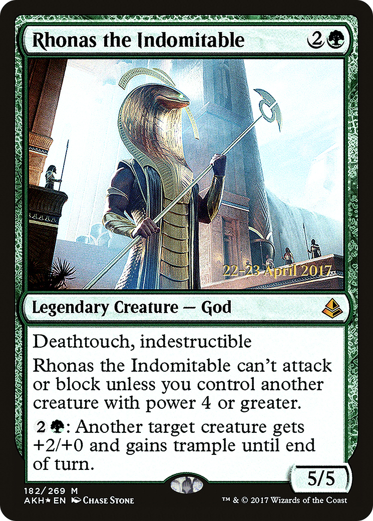 Rhonas the Indomitable (182) (Prerelease) - Foil