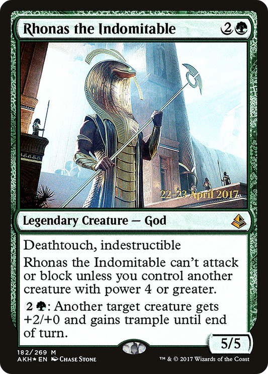 Rhonas the Indomitable (182) (Prerelease) - Foil