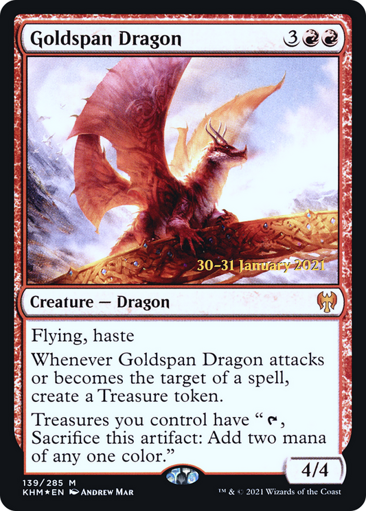 Goldspan Dragon (139) (Prerelease) - Foil