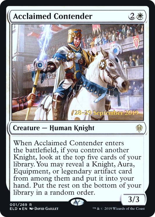 Acclaimed Contender (001) (Prerelease) - Foil
