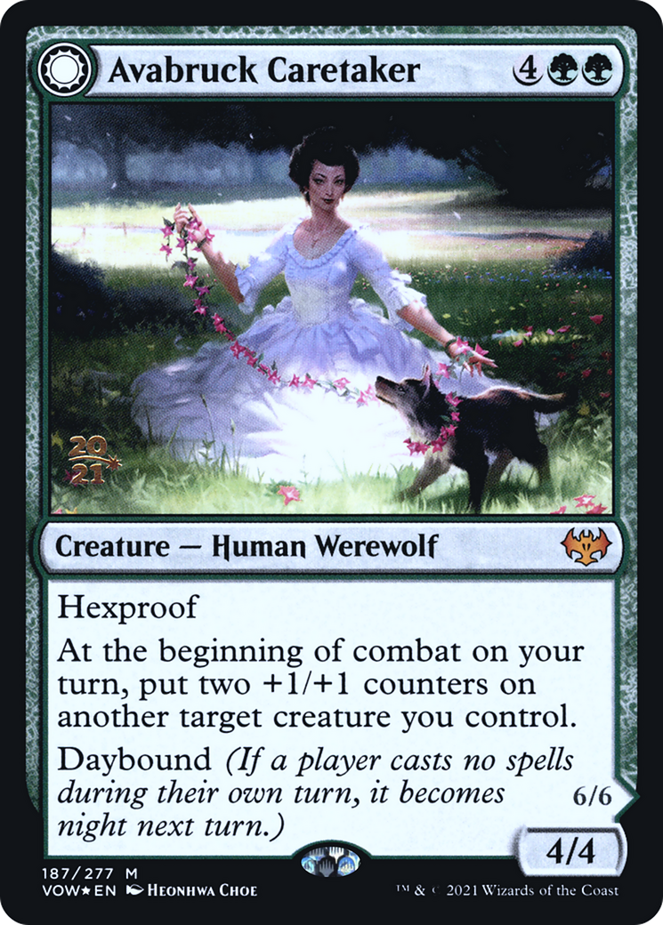 Avabruck Caretaker // Hollowhenge Huntmaster (187) (Prerelease) (PVOW) - Foil