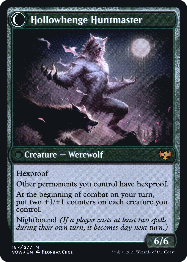 Avabruck Caretaker // Hollowhenge Huntmaster (187) (Prerelease) (PVOW) - Foil