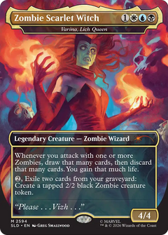 Zombie Scarlet Witch [Varina, Lich Queen] (2594) (Borderless) (SLD) - Foil