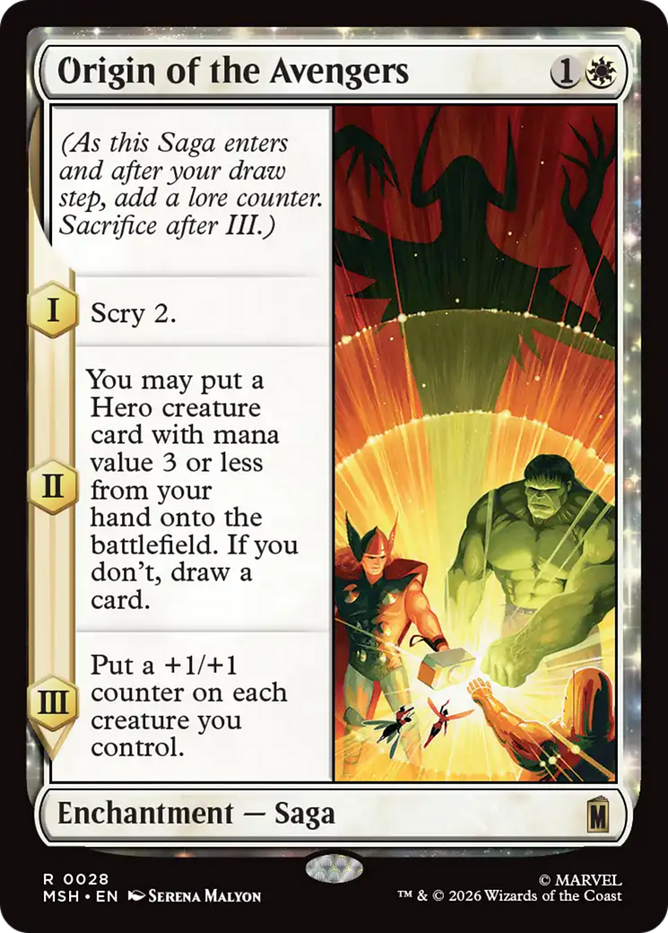 Origin of the Avengers  (MSH) - Foil