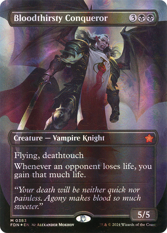 Bloodthirsty Conqueror (0383) (Borderless) - Mana Foil