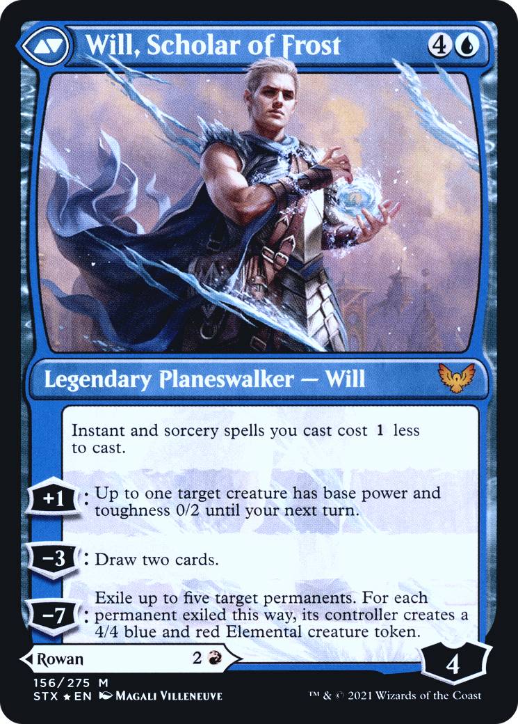 Rowan, Scholar of Sparks // Will, Scholar of Frost (156) (Prerelease) (PSTX) - Foil