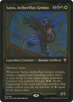 Satya, Aetherflux Genius (0146) (Display Commander) (Thick Stock) - Foil Etched