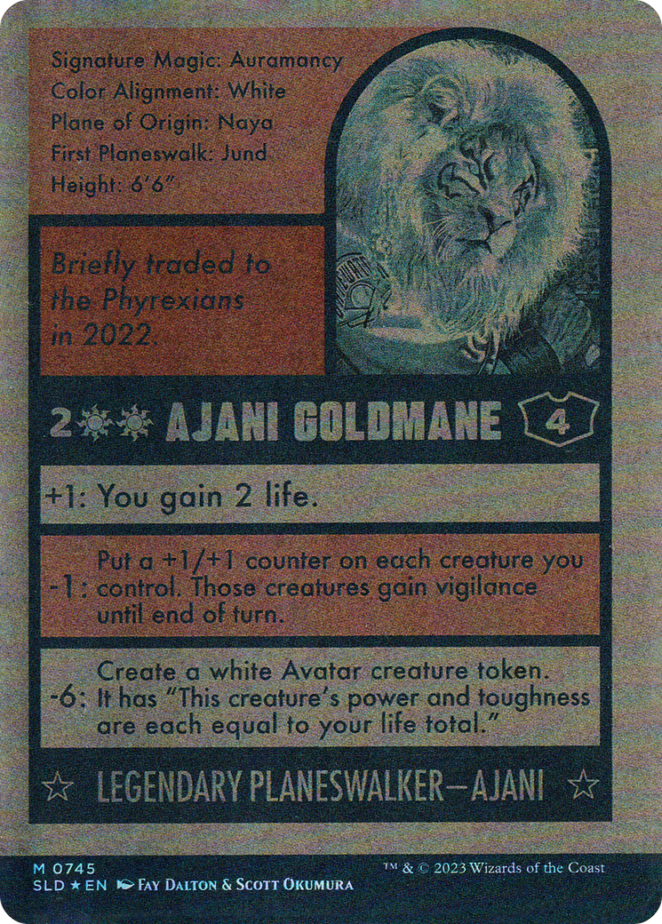 Ajani Goldmane (0745) (Reversible) (Showcase) (SLD) - Foil