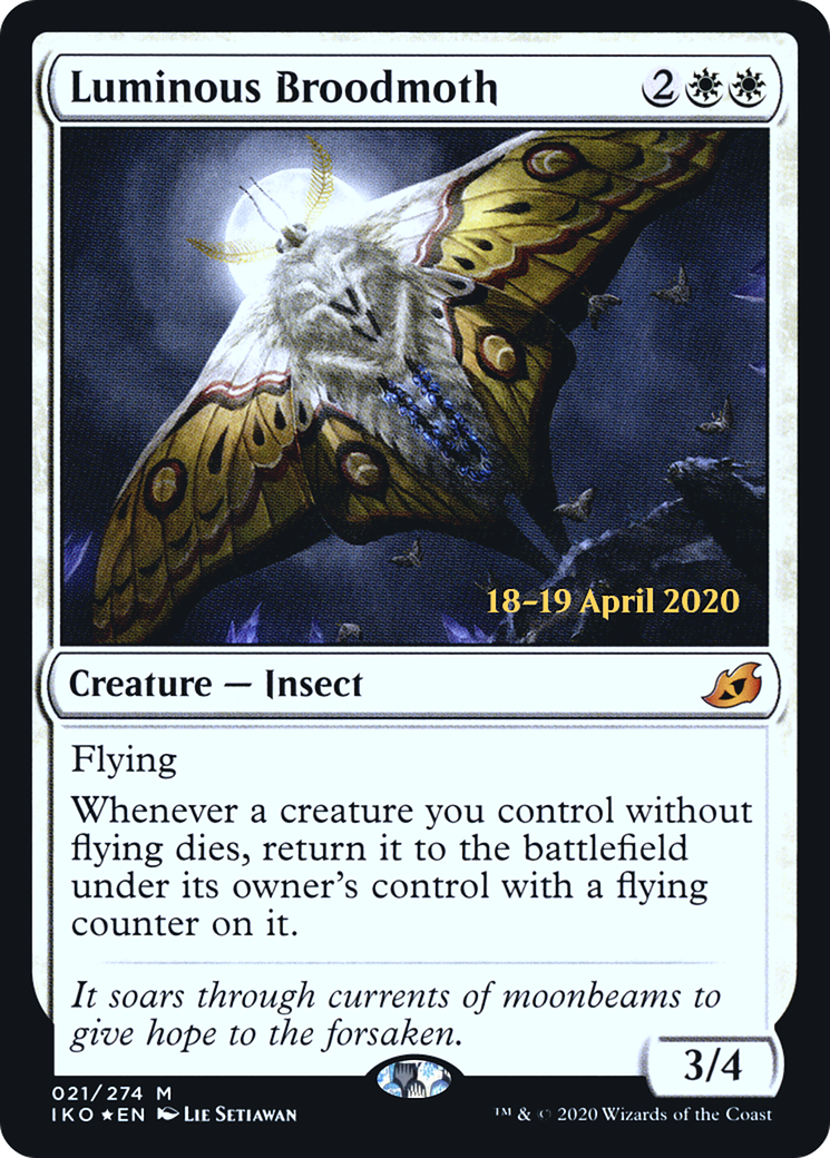 Luminous Broodmoth (021) (Prerelease) - Foil