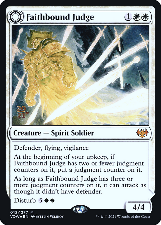 Faithbound Judge // Sinner's Judgment (012) (Prerelease) (PVOW) - Foil