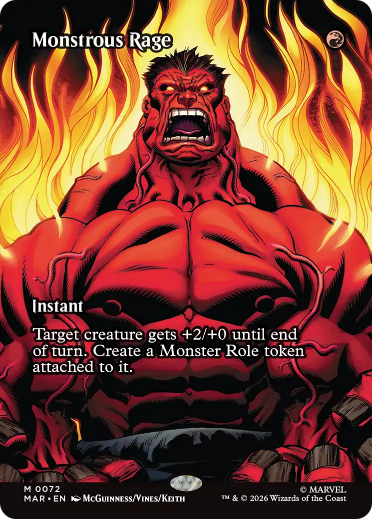 Monstrous Rage (0072) (Borderless) (MAR) - Foil