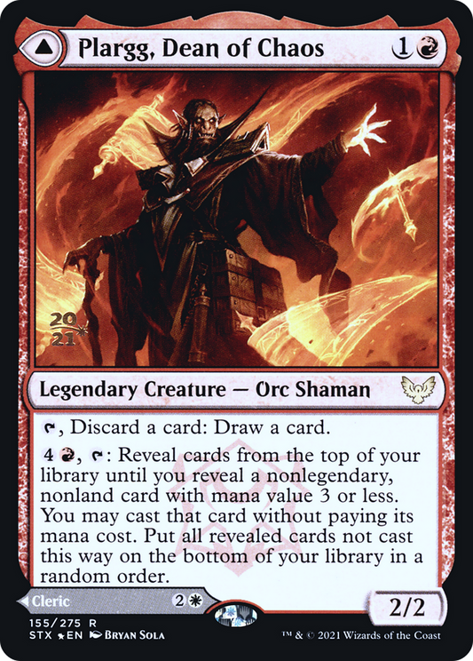 Plargg, Dean of Chaos // Augusta, Dean of Order (155) (Prerelease) (PSTX) - Foil