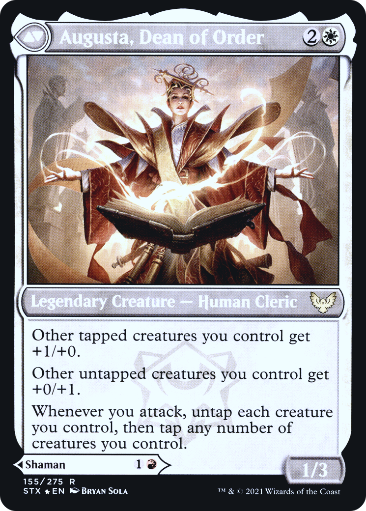 Plargg, Dean of Chaos // Augusta, Dean of Order (155) (Prerelease) (PSTX) - Foil