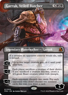 Garruk, Veiled Butcher (0303) (Borderless) (FRA) - Foil